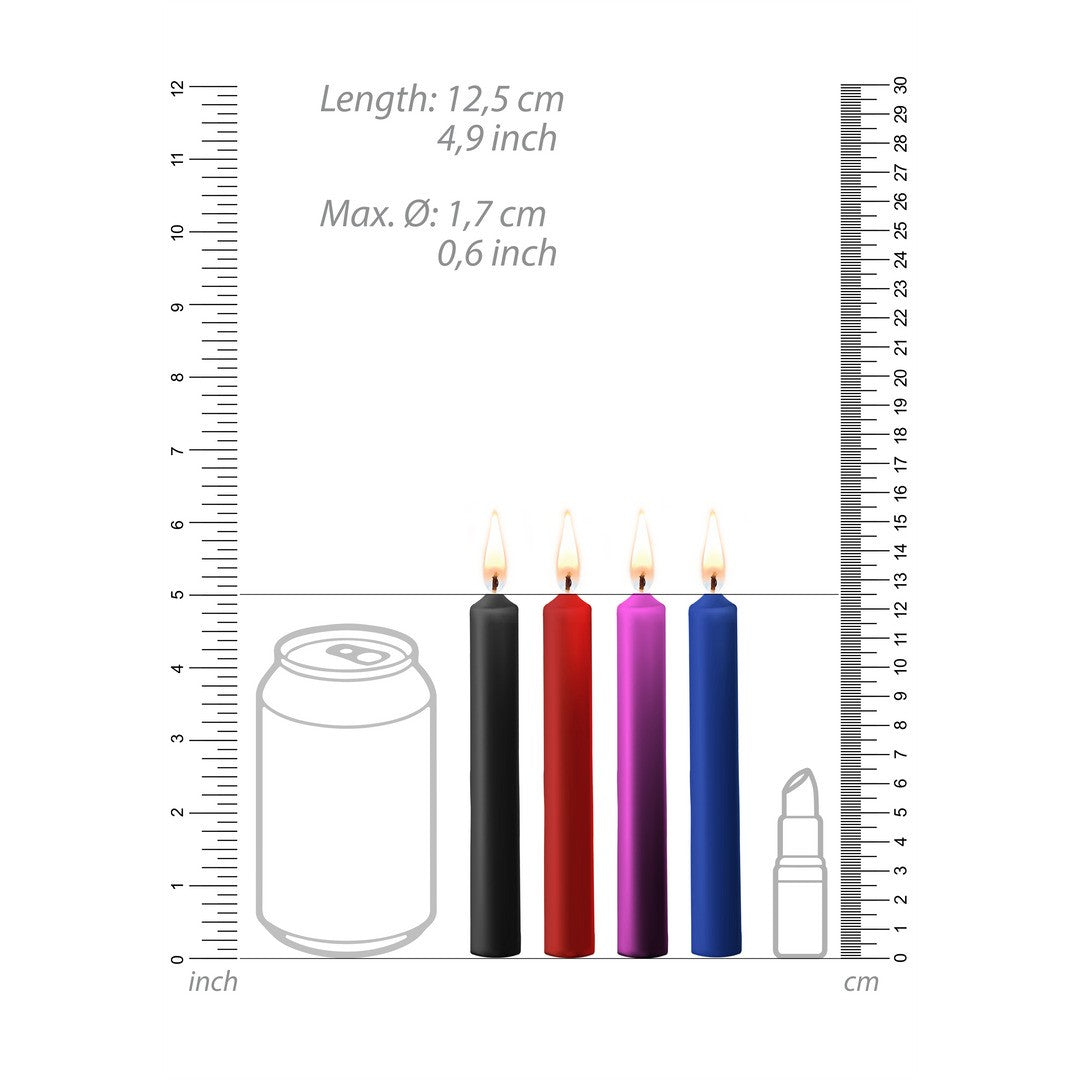 OUCH! TEASING WAX CANDLES 4 PIECES MULTICOLOR