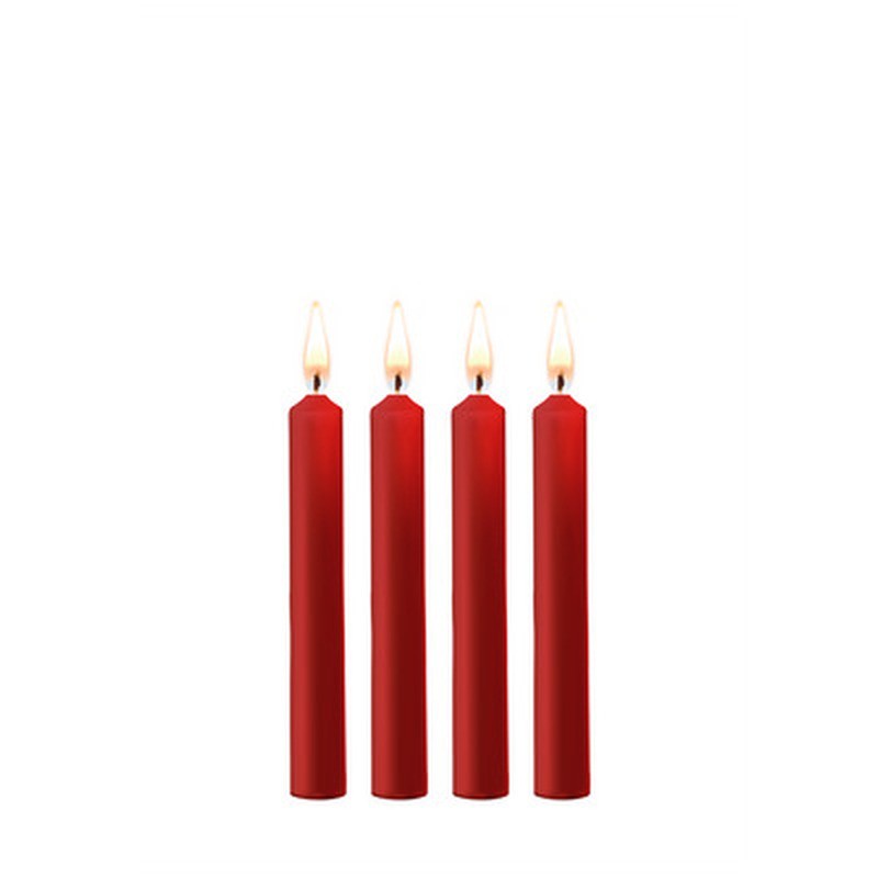 CONJUNTO DE 4 VELAS ROJAS TEASING WAX CANDLES OUCH!