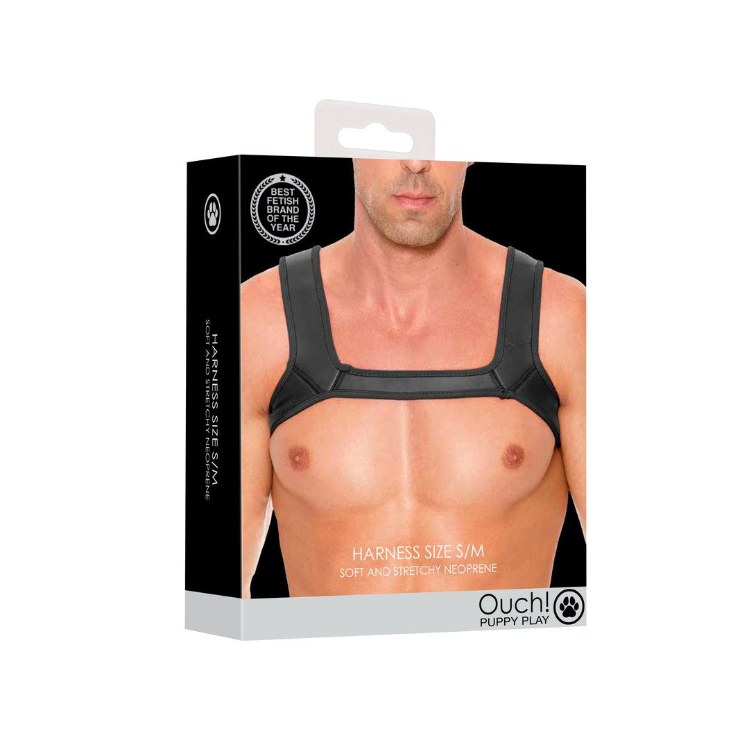 ARNÉS DE NEOPRENO S/M NEGRO OUCH!