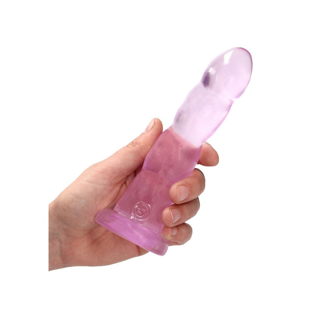 DILDO NON-REALISTIC CRYSTAL CLEAR 7 /17 CM ROSA REALROCK