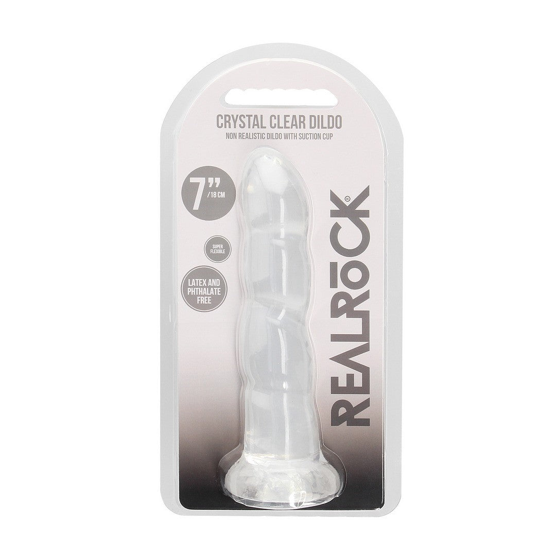 DILDO NON-REALISTIC CRYSTAL CLEAR 7 /17 CM REALROCK