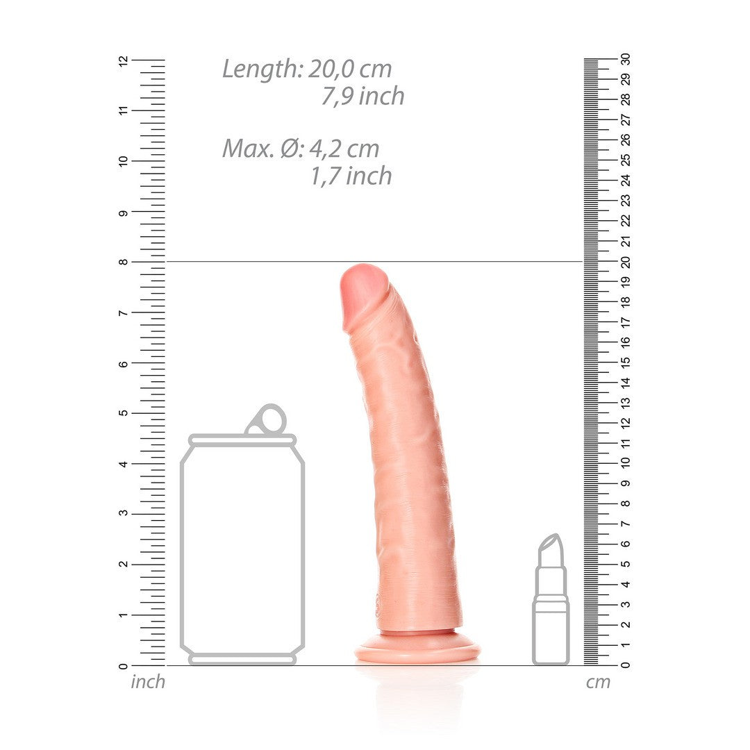 DILDO SLIM REALISTIC 7 /18 CM FLESH REALROCK