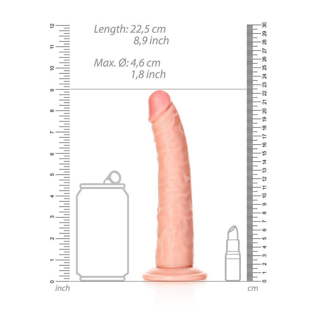 REALROCK SLIM REALISTIC DILDO WITH SUCTION CUP 8 /20.5 CM FLESH
