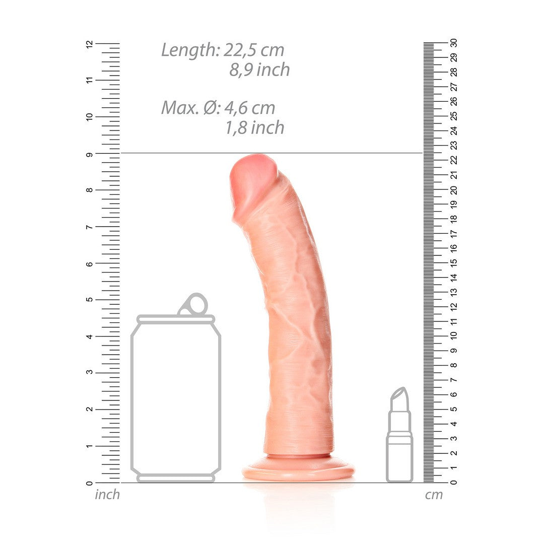 DILDO CURVED REALISTIC 8 /20.5 CM FLESH REALROCK