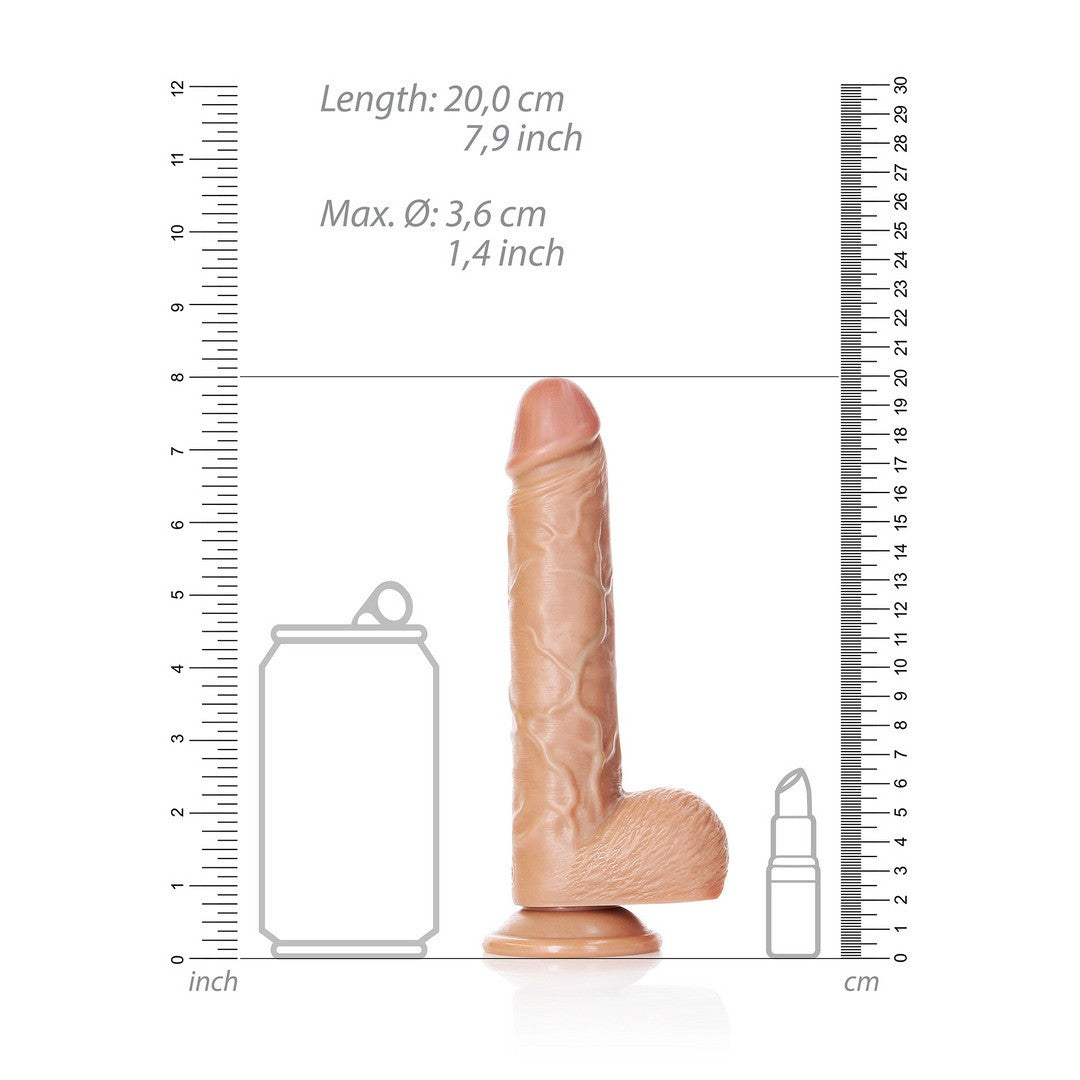 DILDO REALISTA CON TESTICULOS STRAIGHT 7 /18 CM REALROCK