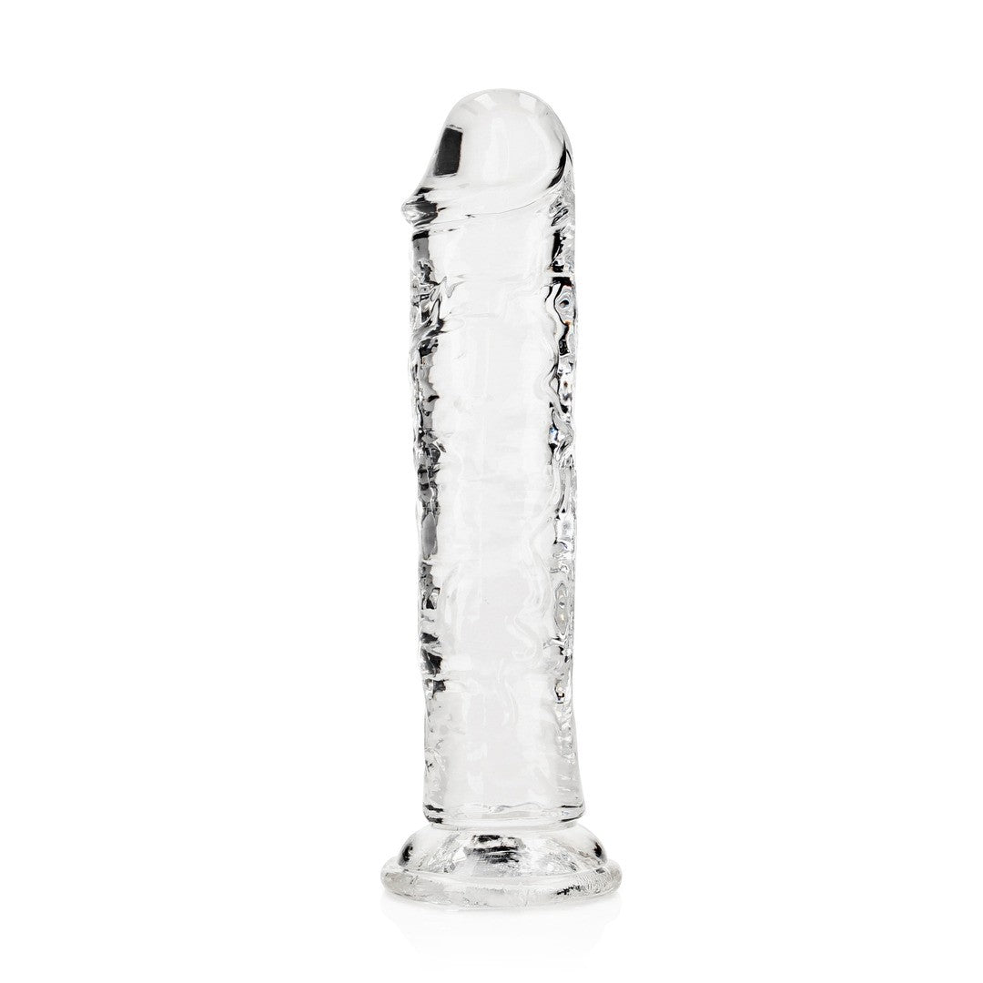 DILDO STRAIGHT REALISTIC CRYSTAL CLEAR 7 /18 CM TRANSPARENTE REALROCK