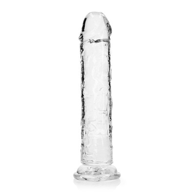 DILDO STRAIGHT REALISTIC CRYSTAL CLEAR 9 /23 CM TRANSPARENTE REALROCK