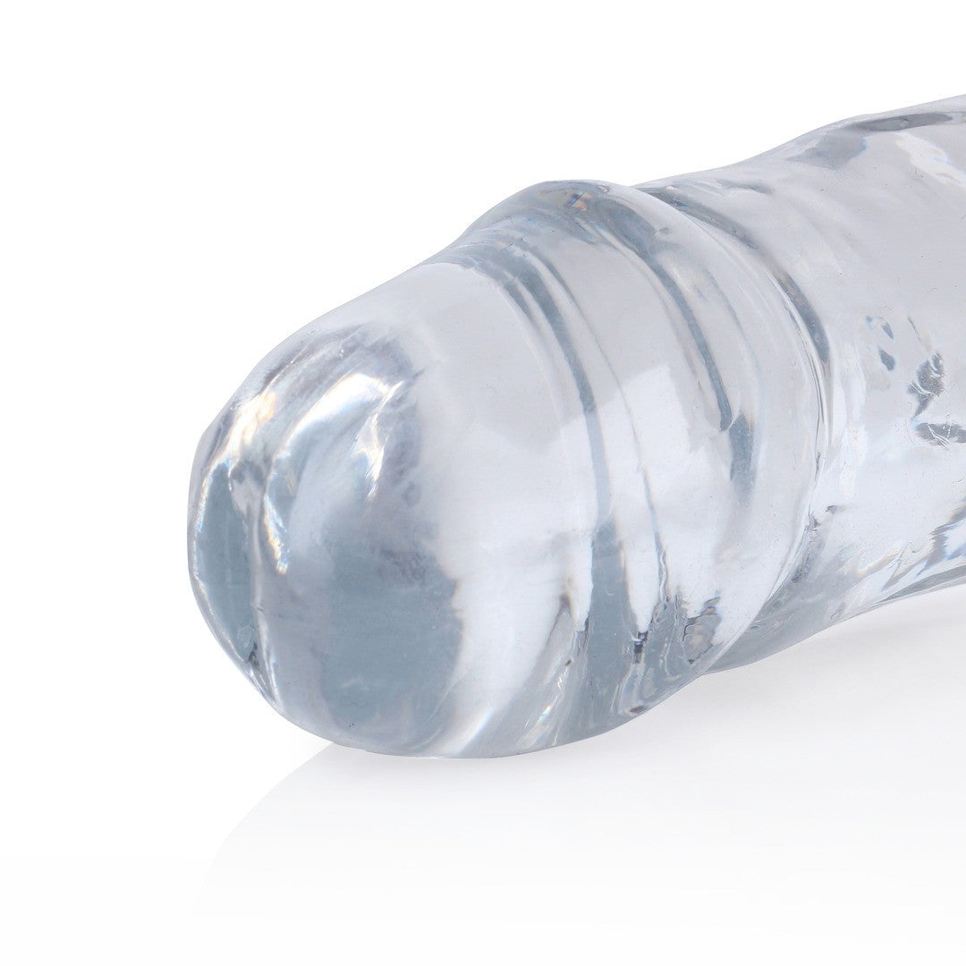 DILDO DUPLO CRYSTAL CLEAR 13 /34 CM TRANSPARENTE REALROCK - Lust Sexshop