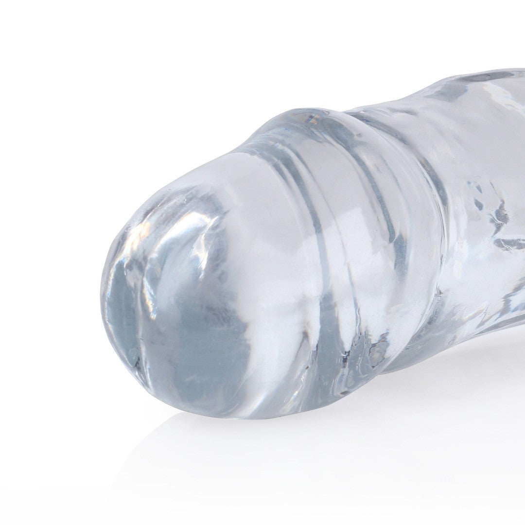 DILDO DUPLO CRYSTAL CLEAR 18 /45 CM TRANSPARENTE REALROCK - Lust Sexshop