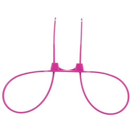 ALGEMAS DESCARTÁVEIS DE PLÁSTICO OUCH! ZIP TIE CUFFS ROSA - Lust Sexshop