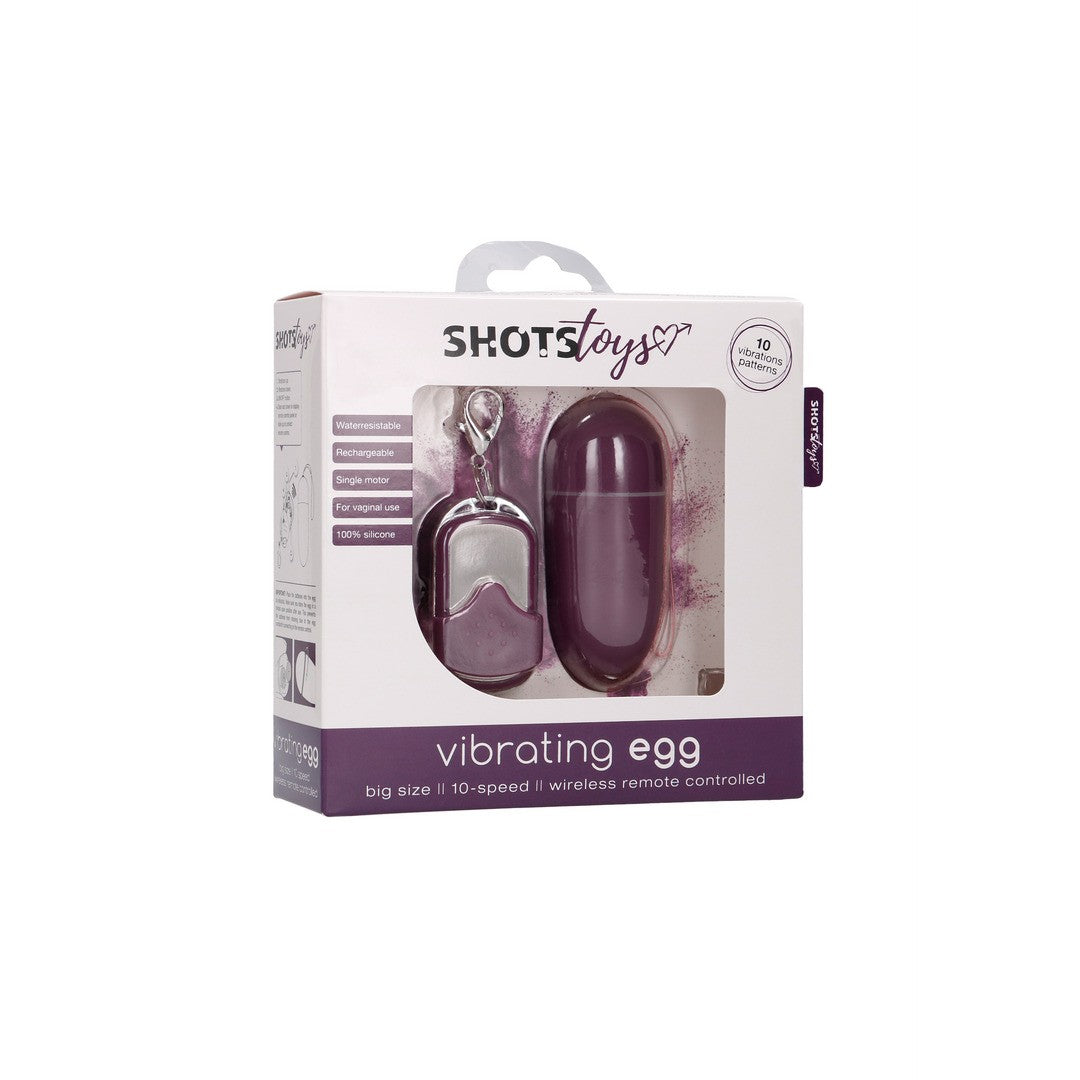 OVO VIBRATÓRIO COM COMANDO L ROXO SHOTS TOYS