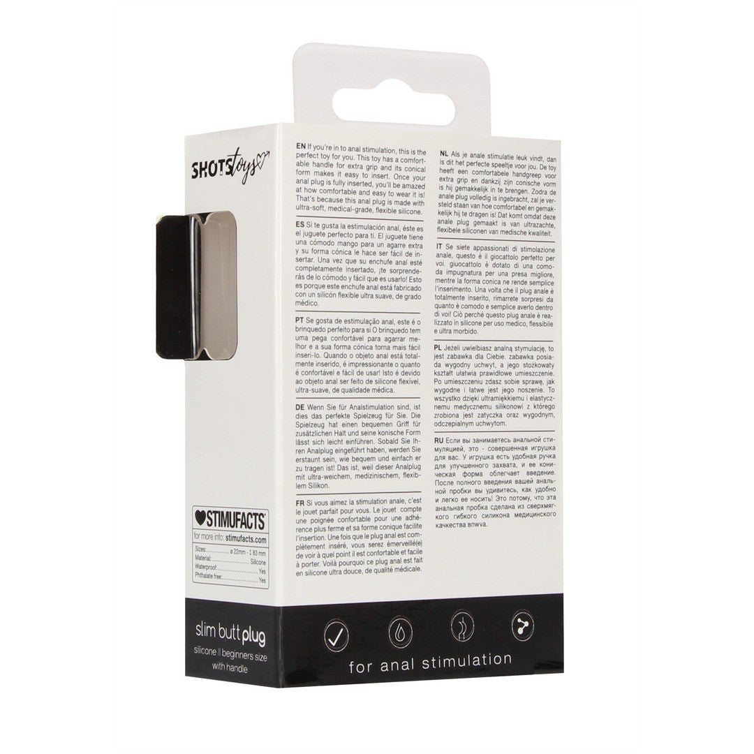SHOTS TOYS SLIM BEGINNER BUTT PLUG BLACK 