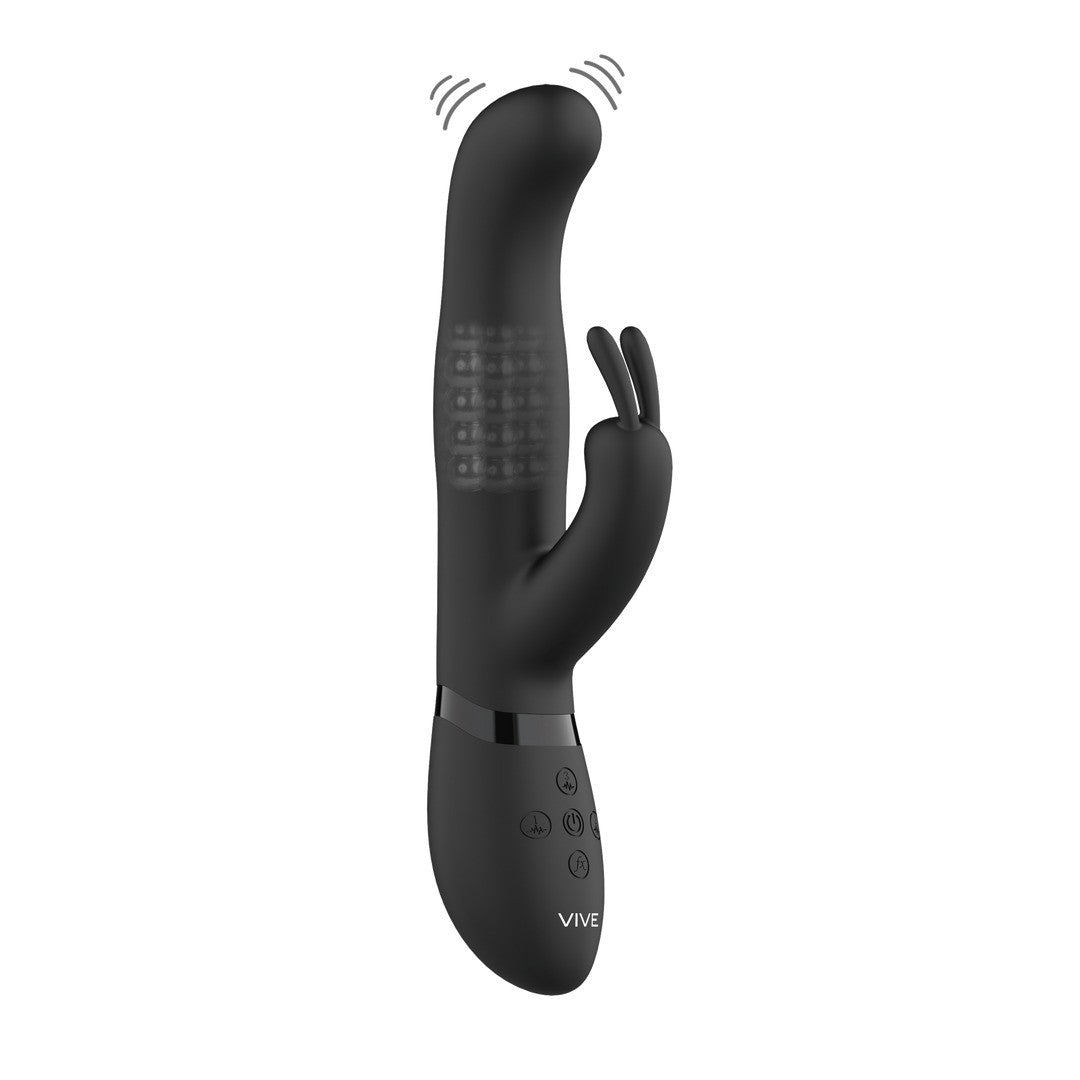 VIVE IZARA ROTATING BEADS RABBIT VIBRATOR BLACK