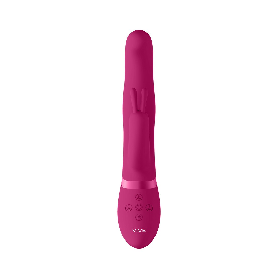 VIBRADOR IZARA ROTATING BEADS RABBIT ROSA VIVE