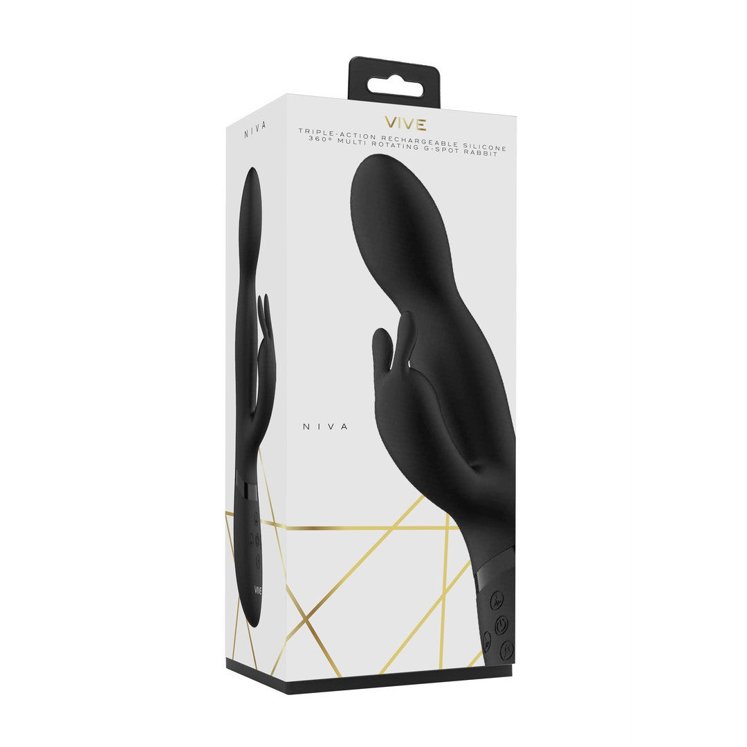 VIVE NIVA ROTATING RABBIT VIBRATOR BLACK