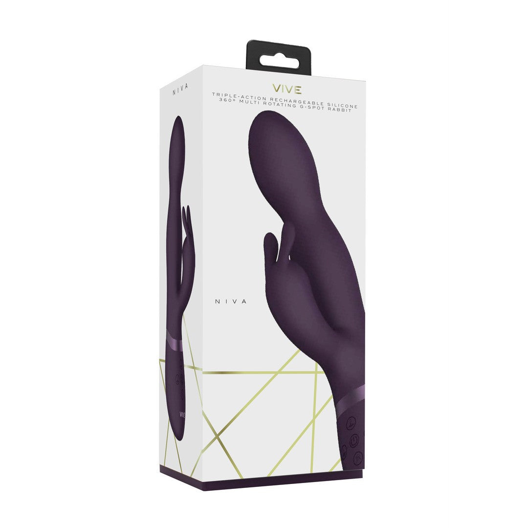 VIBRADOR NIVA ROTATING RABBIT MORADO VIVE