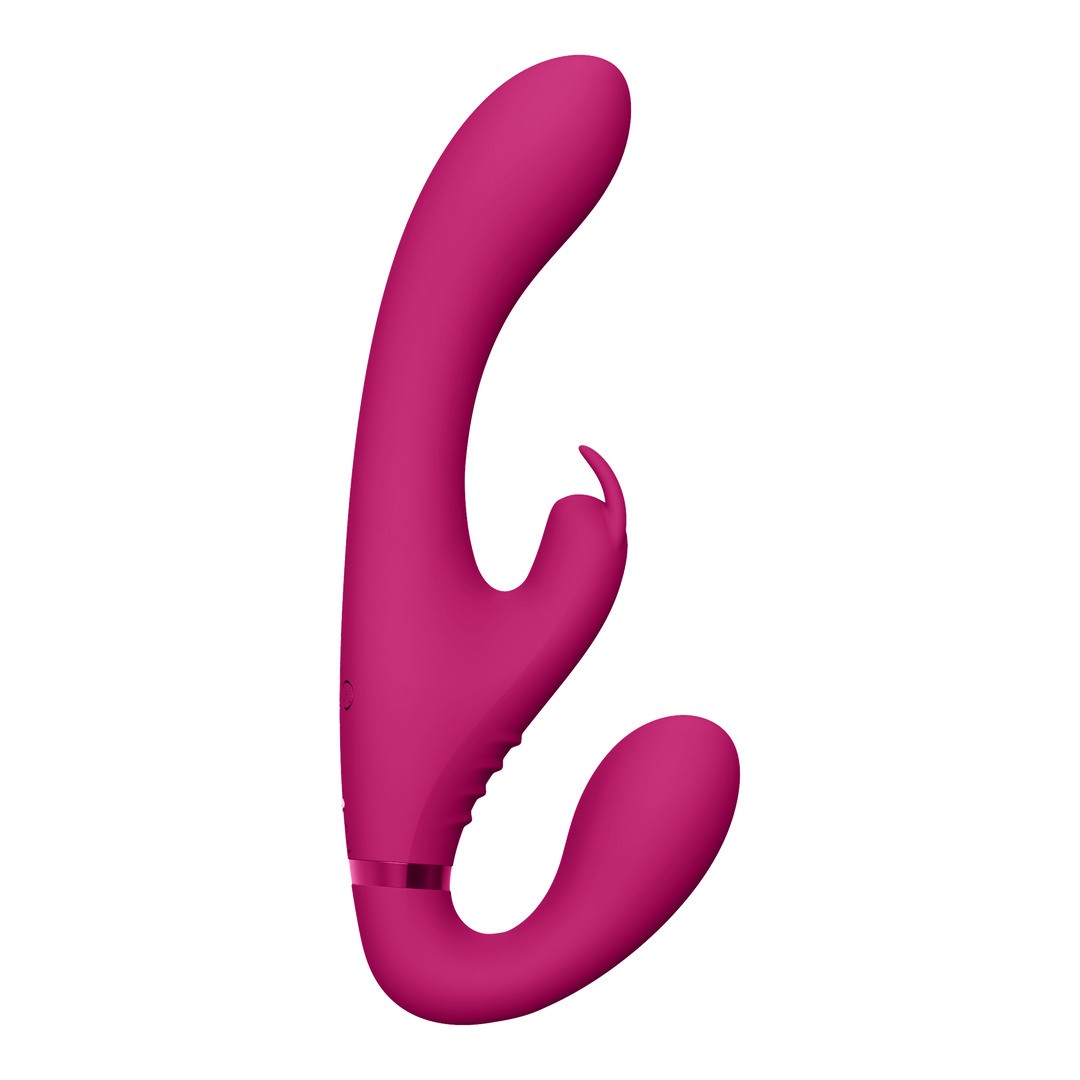 STRAP-ON SEM ARNÊS SUKI VIBRATING RABBIT ROSA VIVE