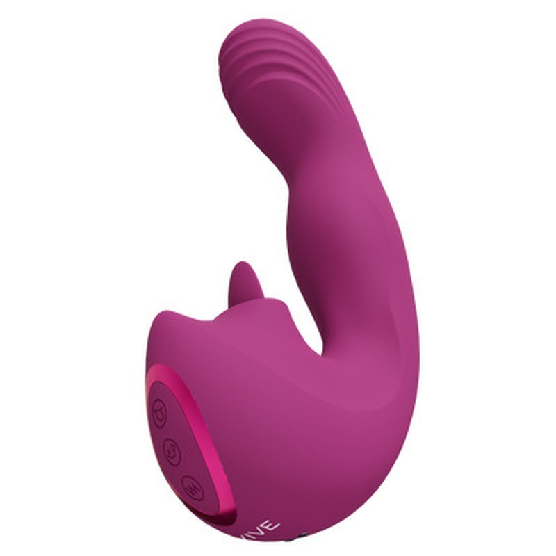 VIBRADOR YUMI FINGER MOTION AND FLICKERING TONGUE ROSA VIVE