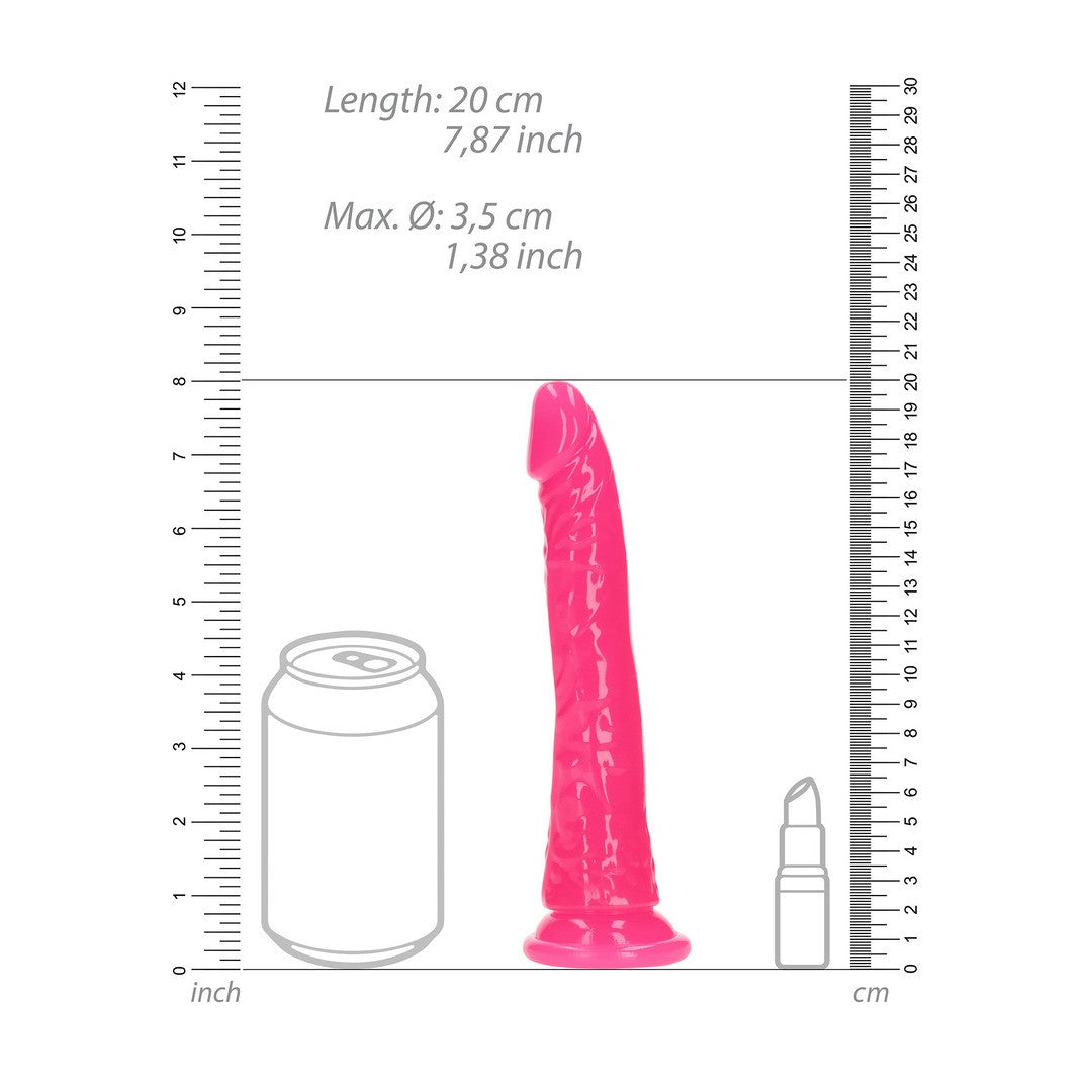 DILDO SLIM REALISTIC GLOW IN THE DARK 7 /18 CM REALROCK