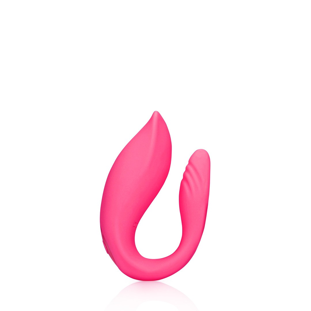 VIBRADOR DE CASAL COM COMANDO WILD STRAWBERRY LOVELINE