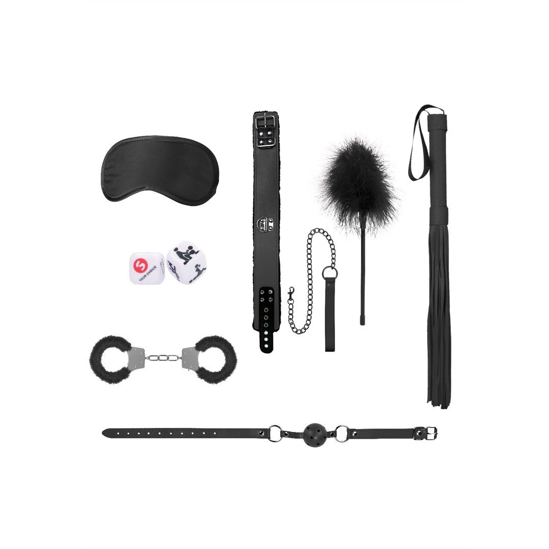 OUCH! INTRODUCTORY BONDAGE KIT 6 BLACK
