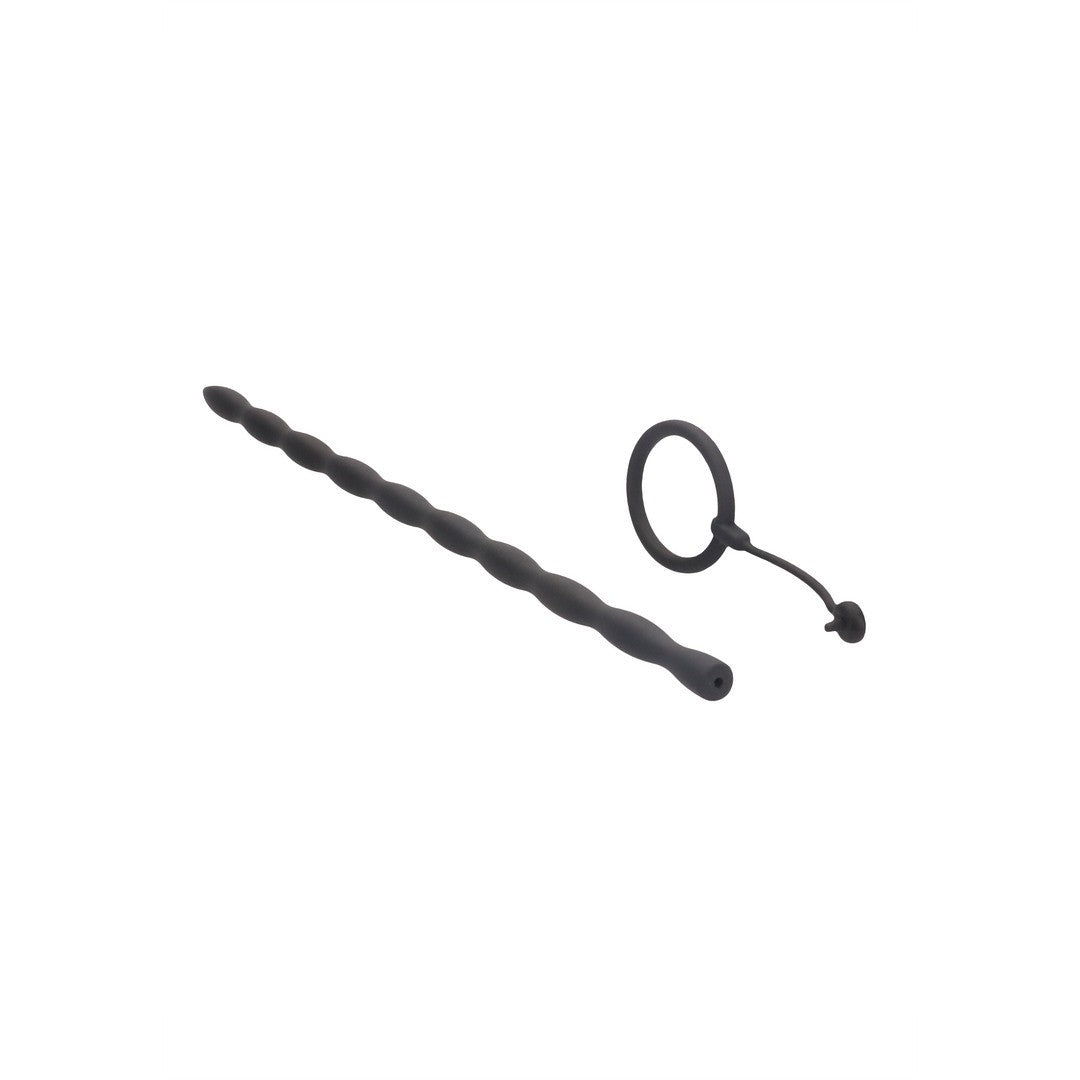 OUCH! SILICONE PLUG COCKRING SET BLACK