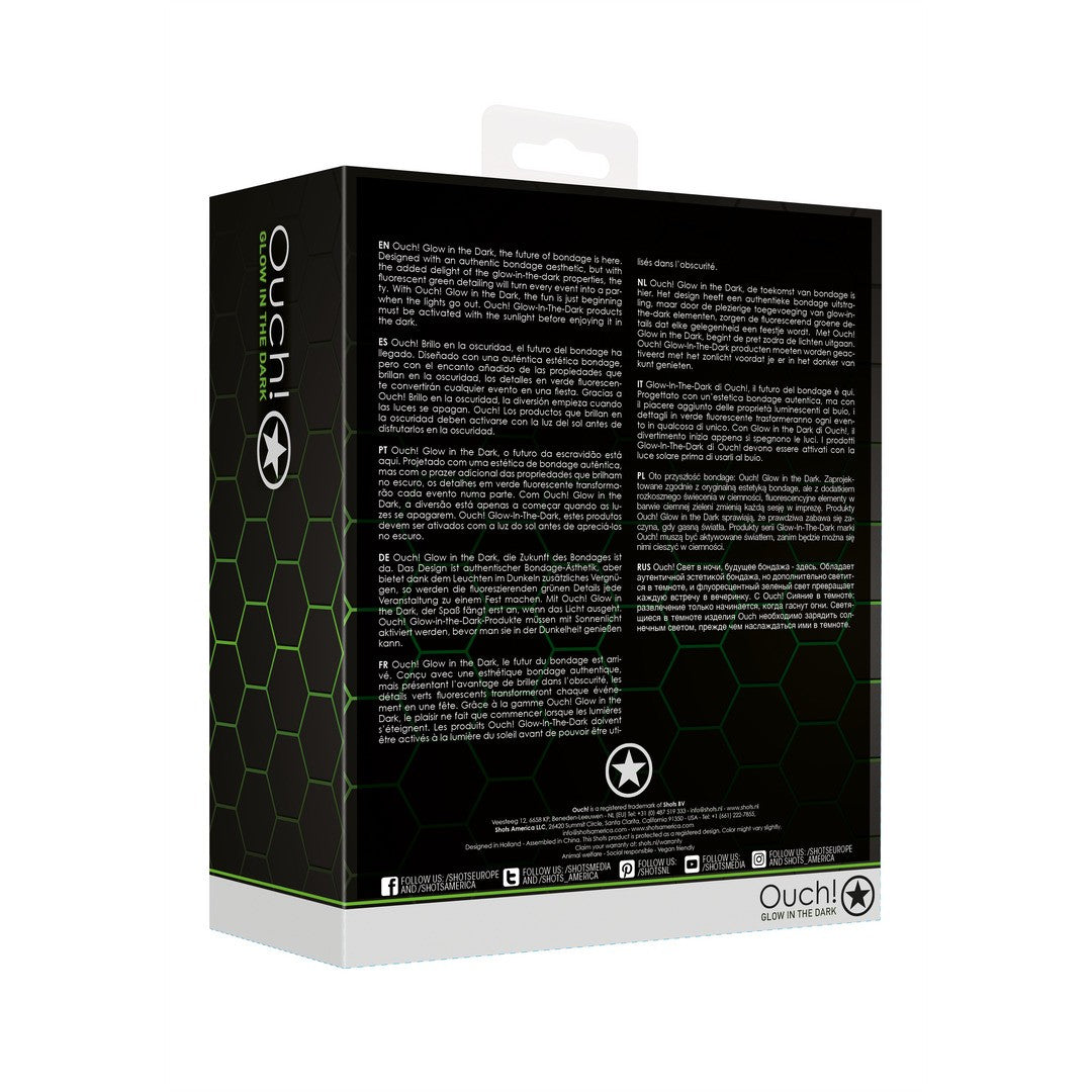 ALGEMAS PARA PULSOS E TORNOZELOS COM HOGTIE GLOW IN THE DARK OUCH!