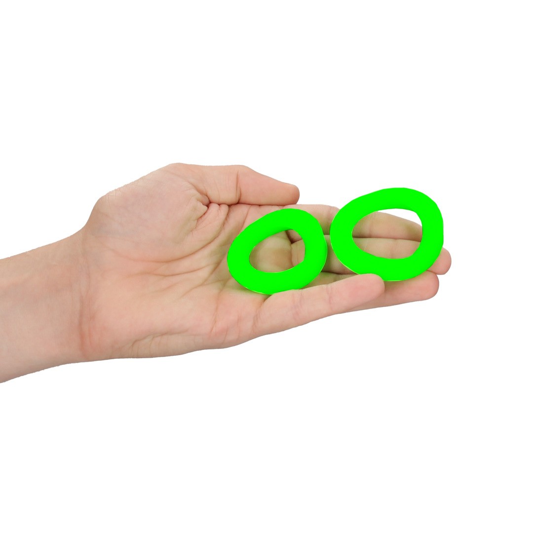 CONJUNTO DE 2 ANÉIS PARA O PÉNIS GLOW IN THE DARK OUCH! - Lust Sexshop