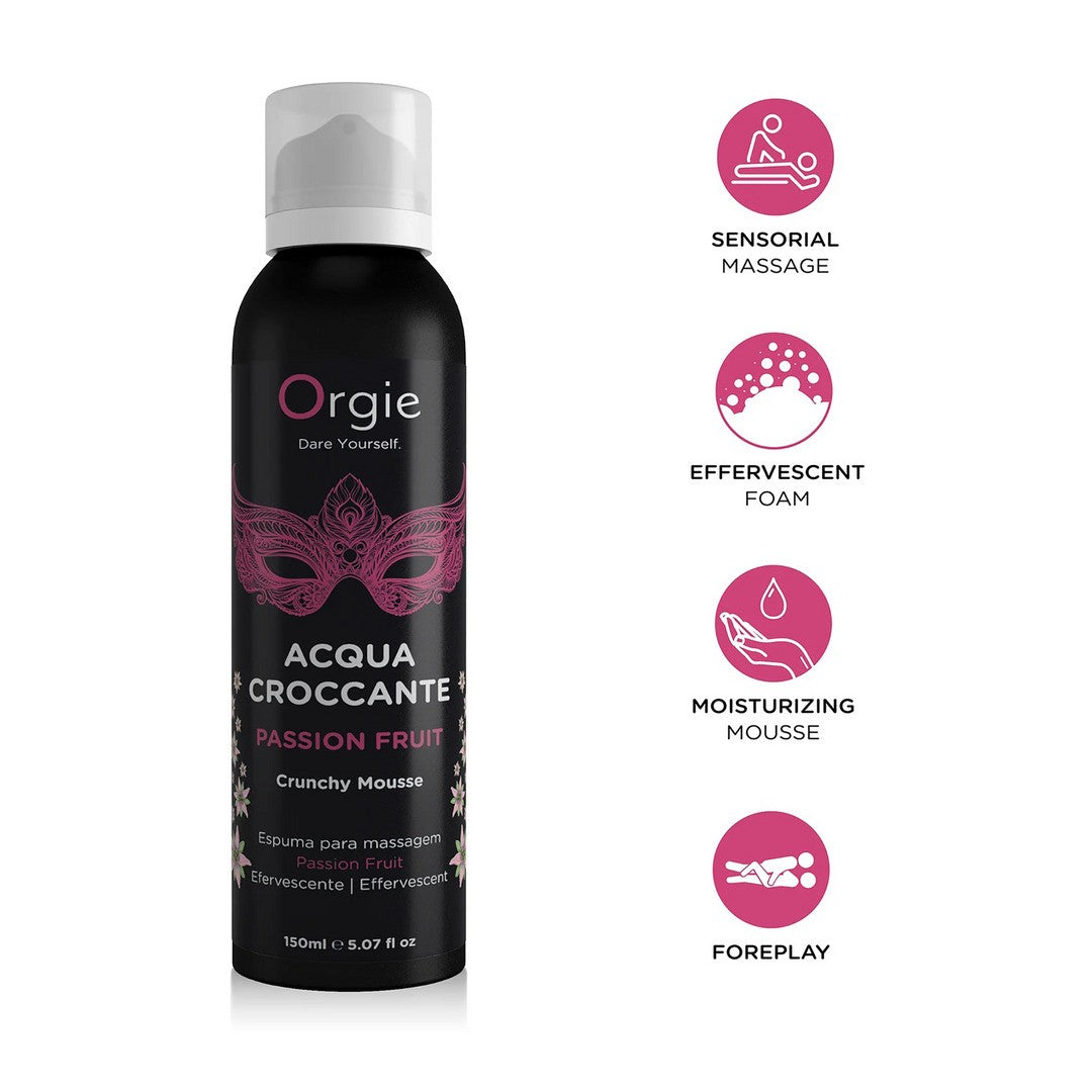 ESPUMA DE MASSAGEM CRACKELING ACQUA CROCCANTE DE MARACUJÁ 150ML ORGIE