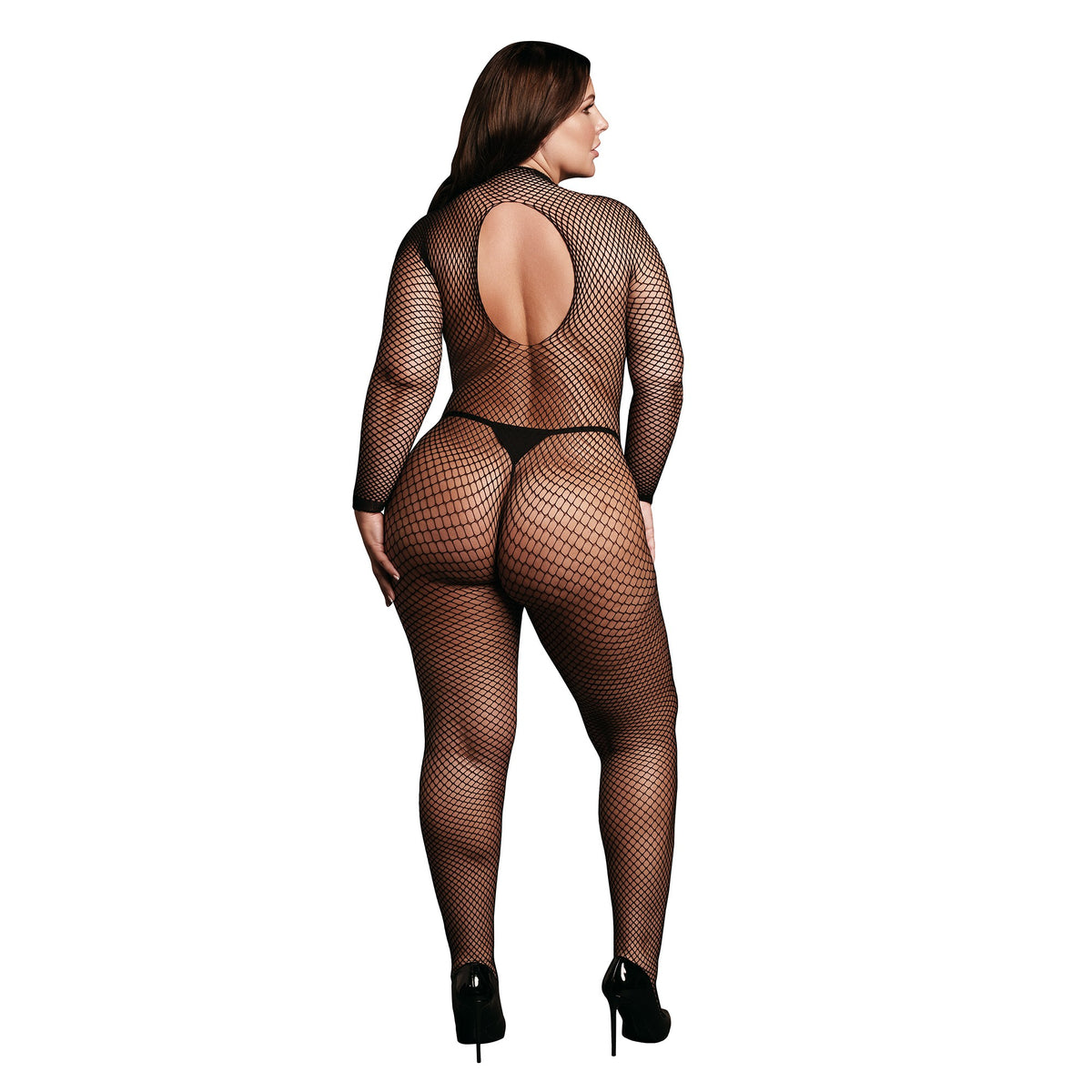 LE DÉSIR BODYSTOCKING FISHNET STRUCTURE - OPEN / TURTLE QUEEN SIZE BLACK