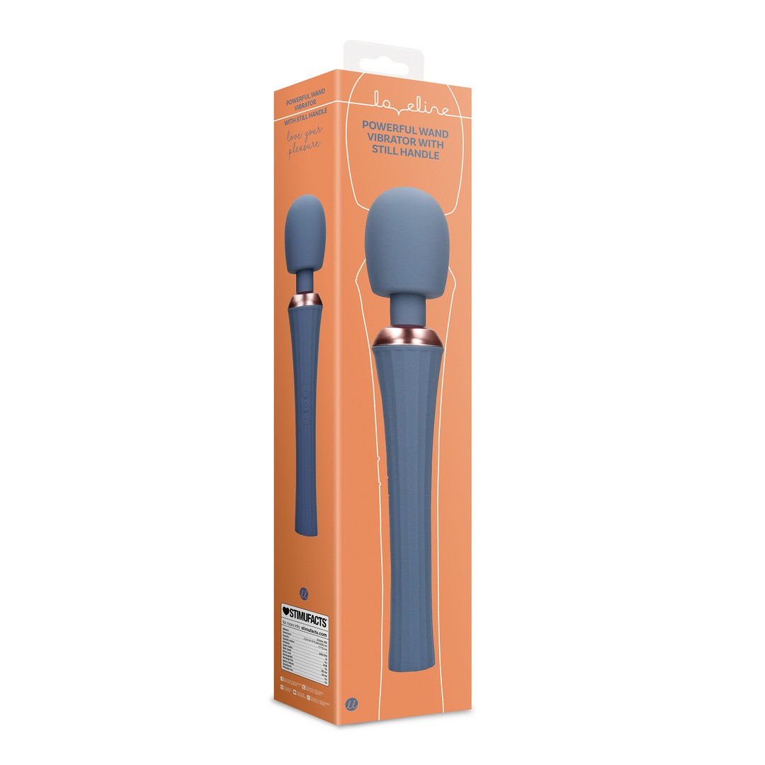 LOVELINE POWERFUL WAND VIBRATOR WITH STILL HANDLE BLUE NOVA