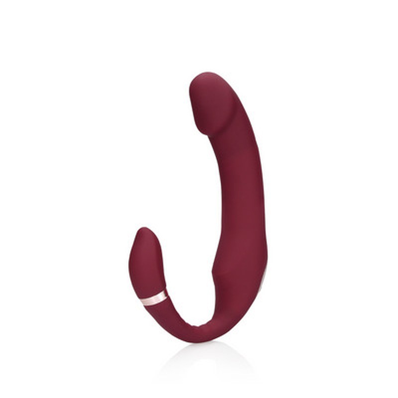 STRAP-ON SEM ARNÊS COM VIBRAÇÃO MERLOT GRAPE LOVELINE