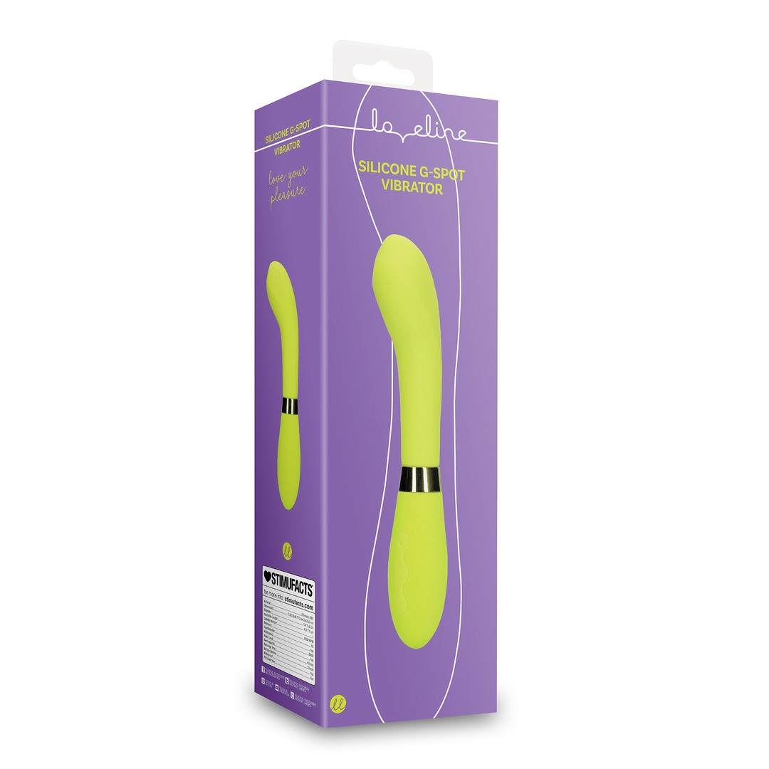 LOVELINE SILICONE G-SPOT VIBRATOR LIME PASSION