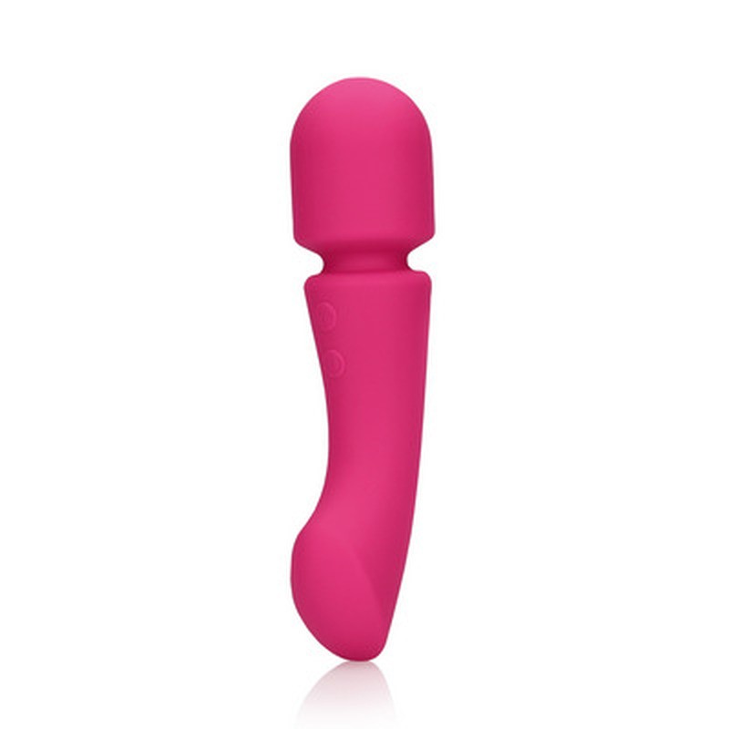 LOVELINE ULTRA SOFT SILICONE DOUBLE-SIDED WAND VIBRATOR PRESTONE PINK