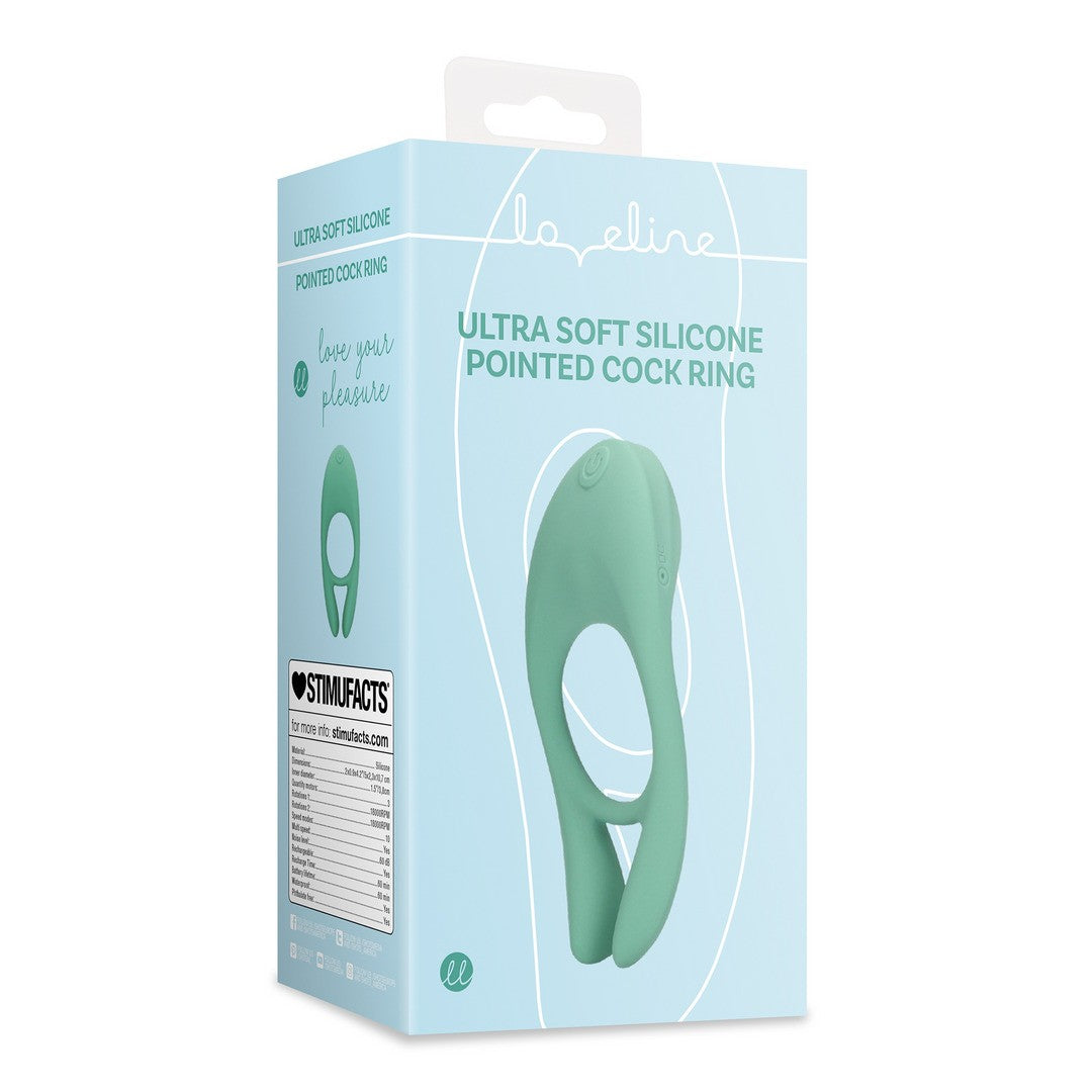 ANEL PARA O PÉNIS ULTRA SOFT SILICONE POINTED BLUE GRASS LOVELINE - Lust Sexshop