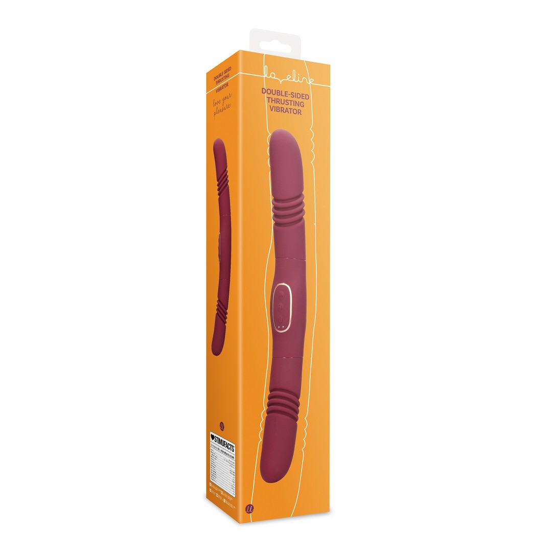 LOVELINE DOUBLE-SIDED THRUSTING VIBRATOR MERLOT GRAPE