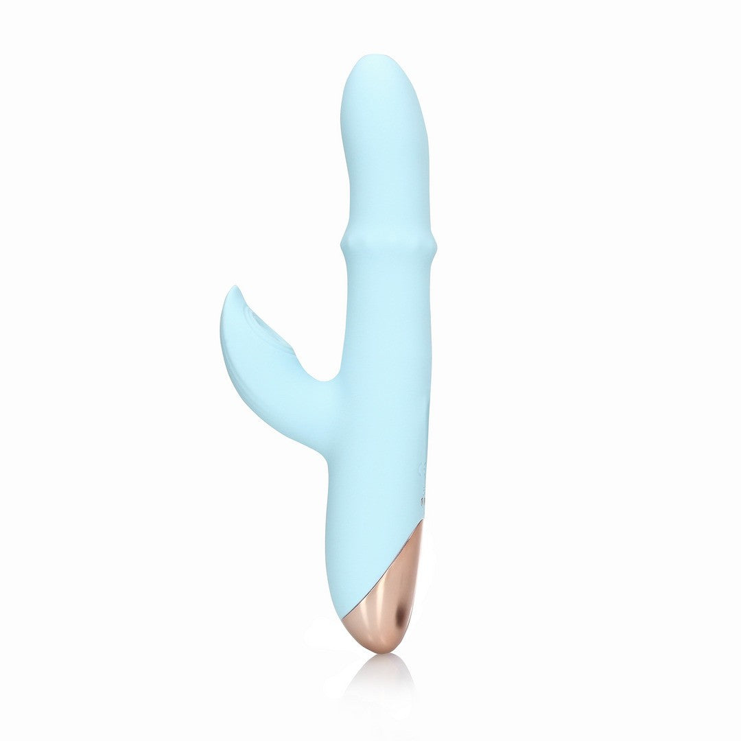VIBRADOR PULSE WAVE AND UP-AND-DOWN MOVING RING ARCTIC BLUE LOVELINE