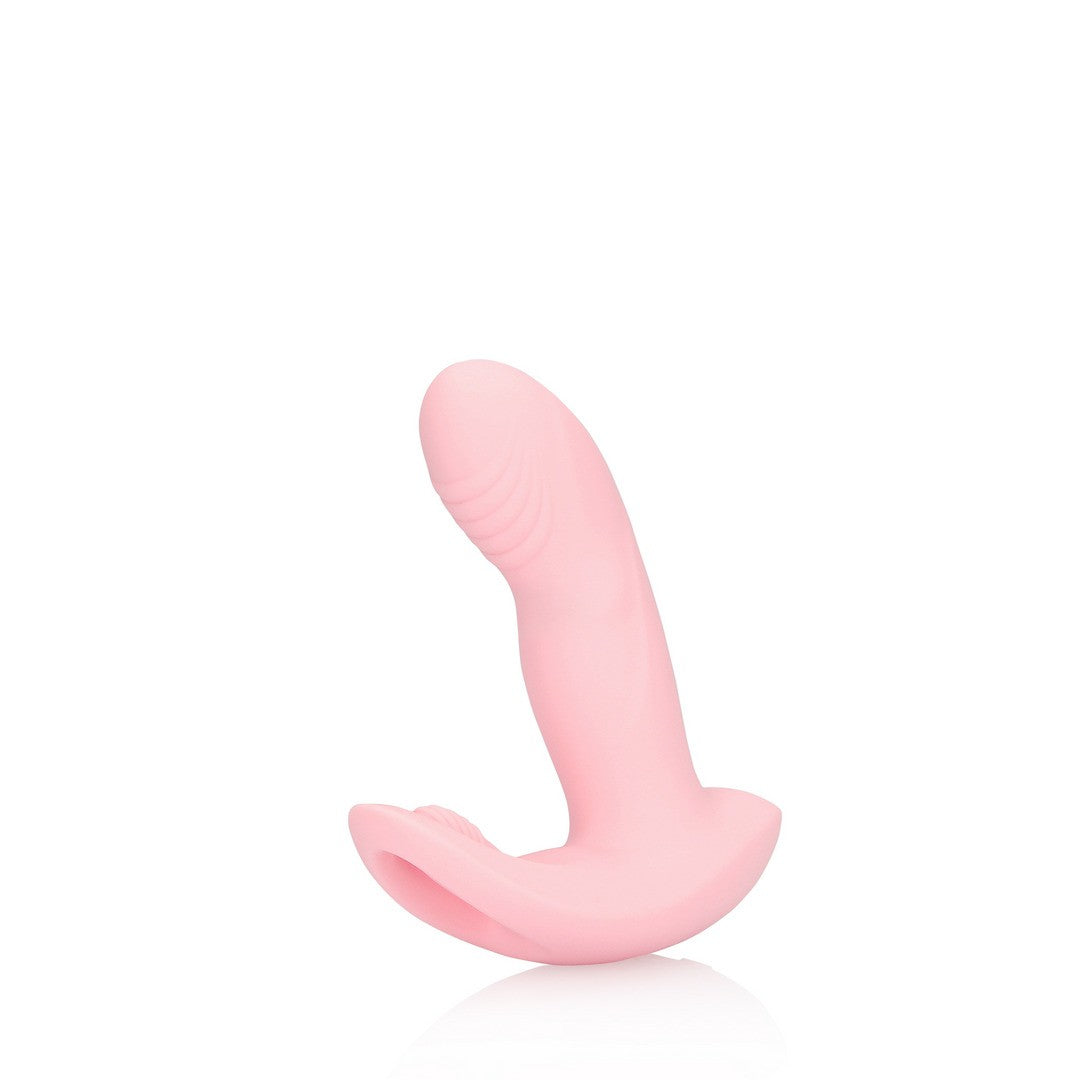 LOVELINE WEARABLE FINGERING MOTION VIBRATOR WITH REMOTE CONTROL CHERRY CHIFFON