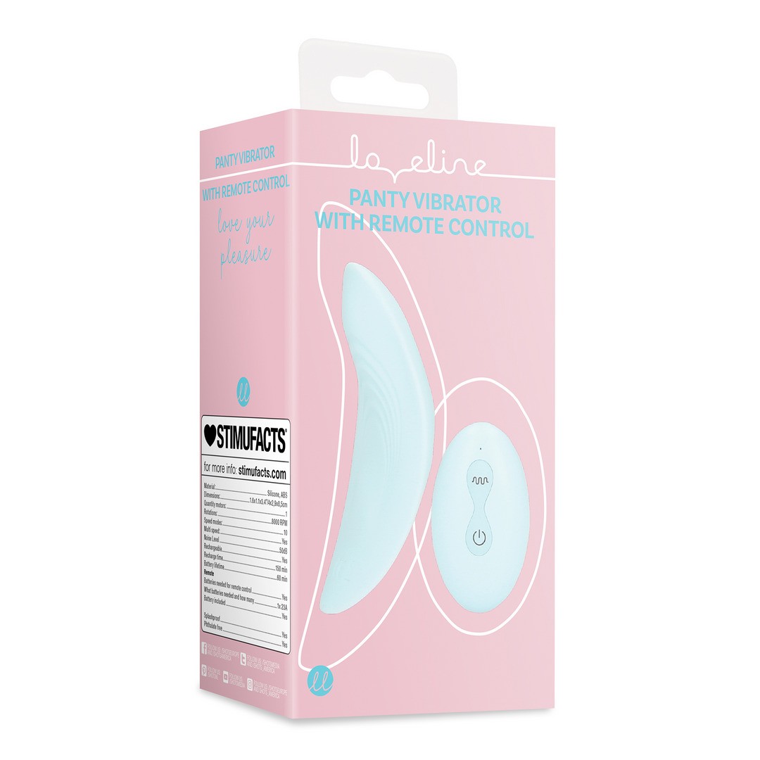 LOVELINE PANTY VIBRATOR WITH REMOTE CONTROL ARCTIC BLUE