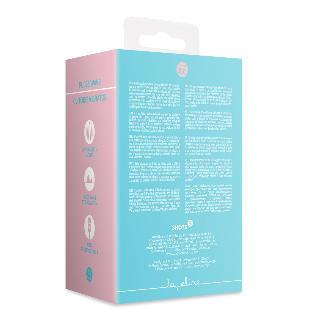 ESTIMULADOR PULSE WAVE CLITORIS VIBRATOR ARCTIC BLUE LOVELINE