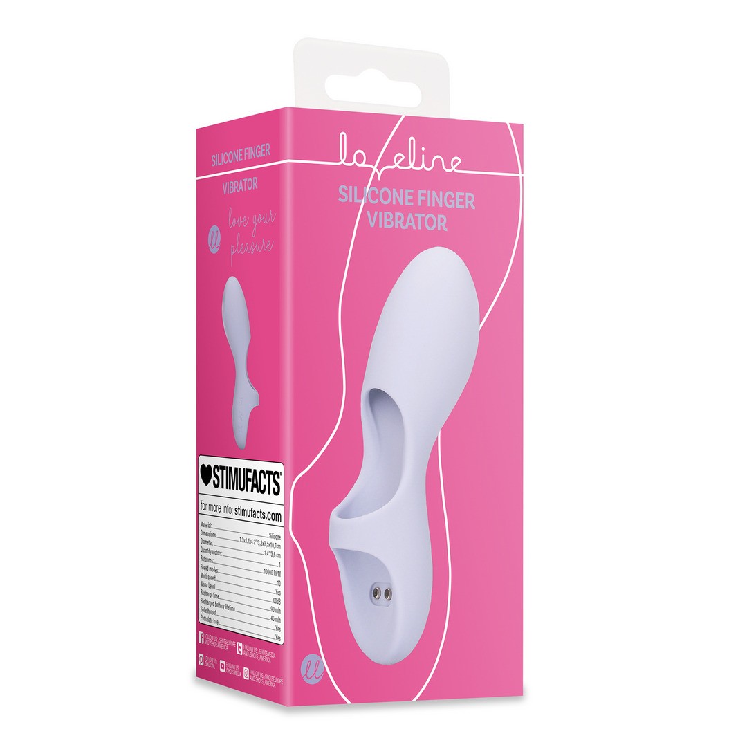 ESTIMULADOR SILICONE FINGER VIBRATOR LAVENDER LOVELINE
