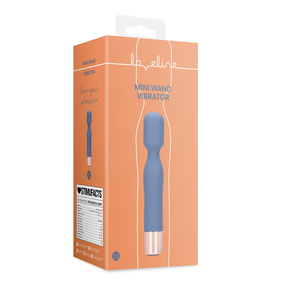 LOVELINE MINI WAND VIBRATOR BLUE HORIZON