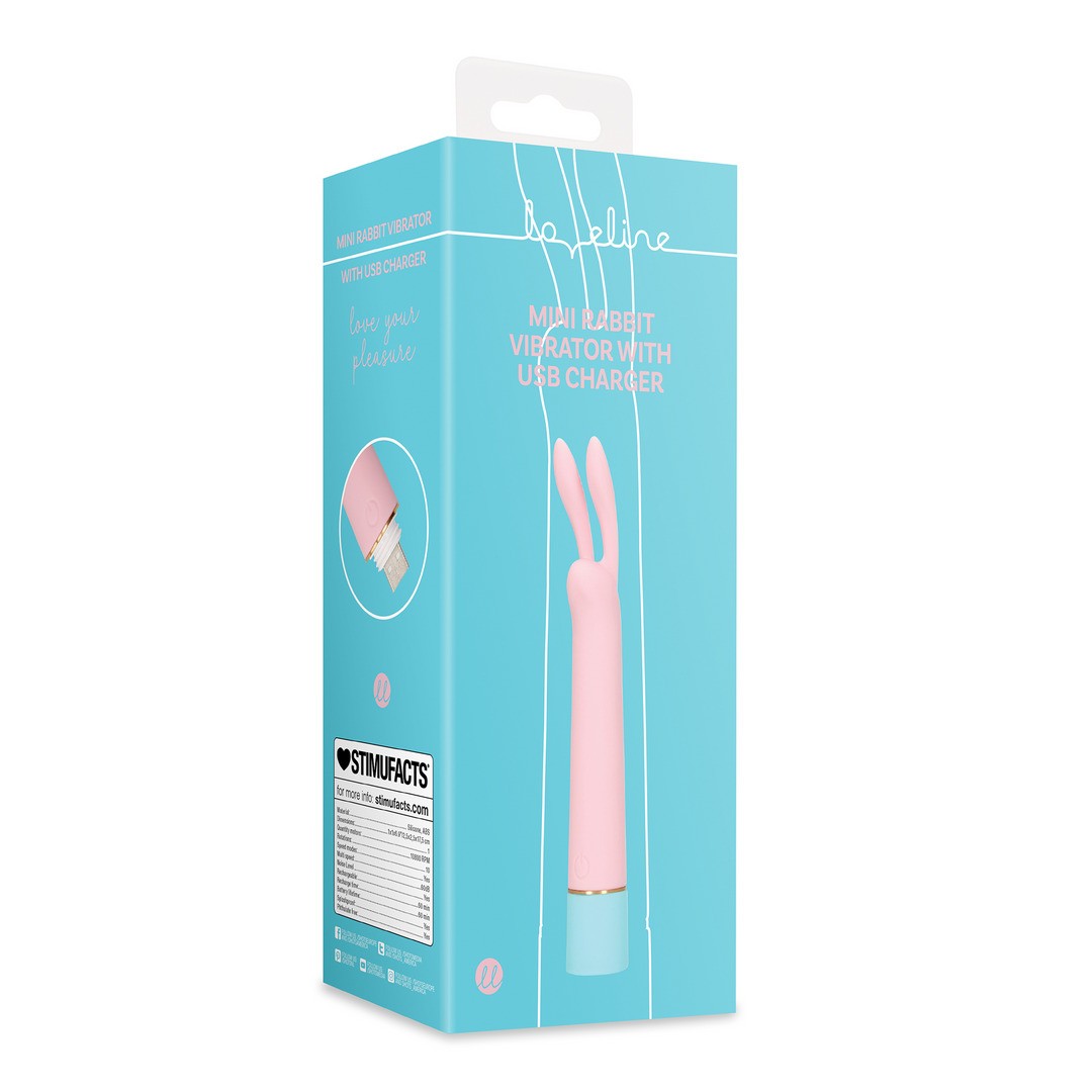 LOVELINE MINI RABBIT VIBRATOR WITH USB CHARGER ARCTIC BLUE