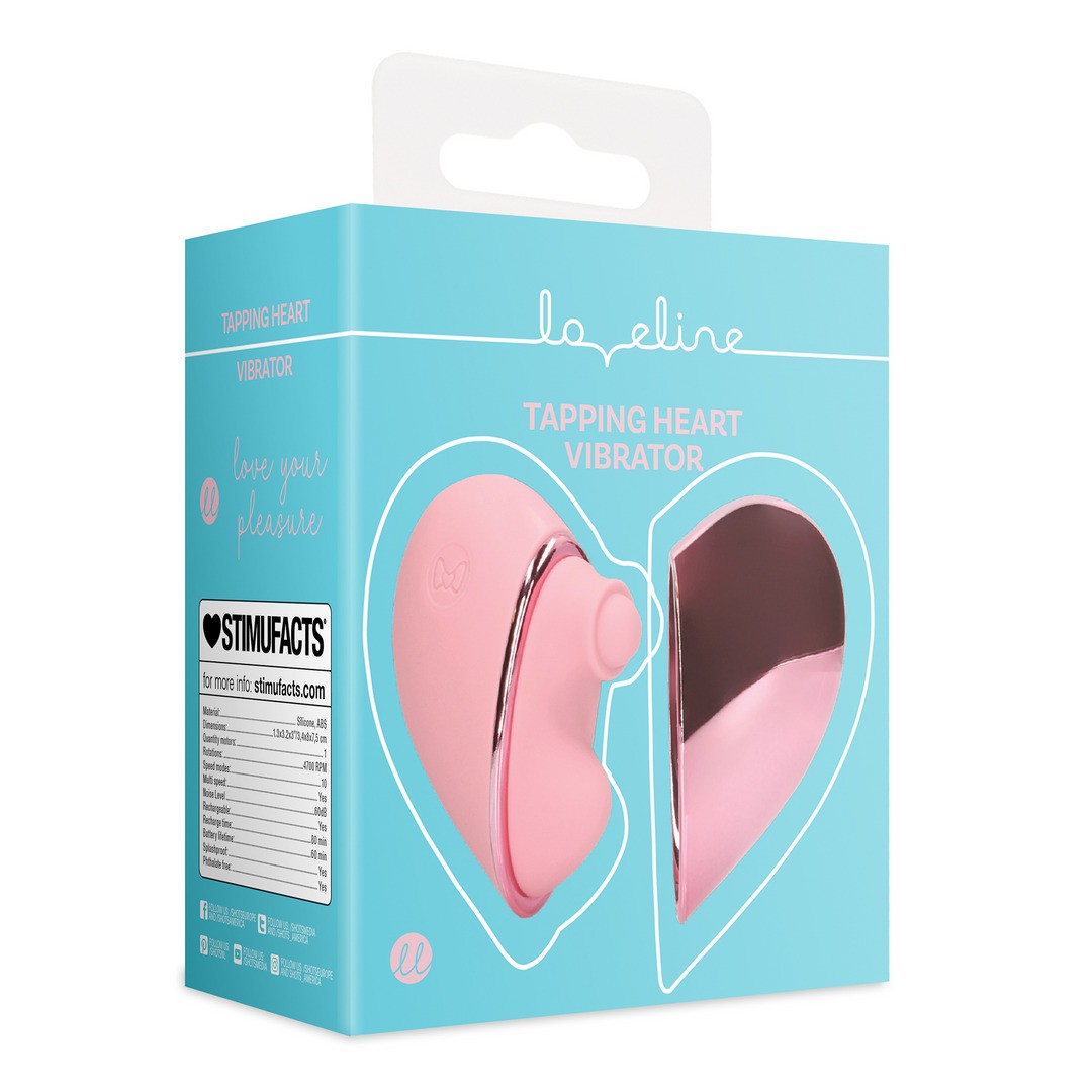 LOVELINE TAPPING HEART VIBRATOR PINK ARABESQUE