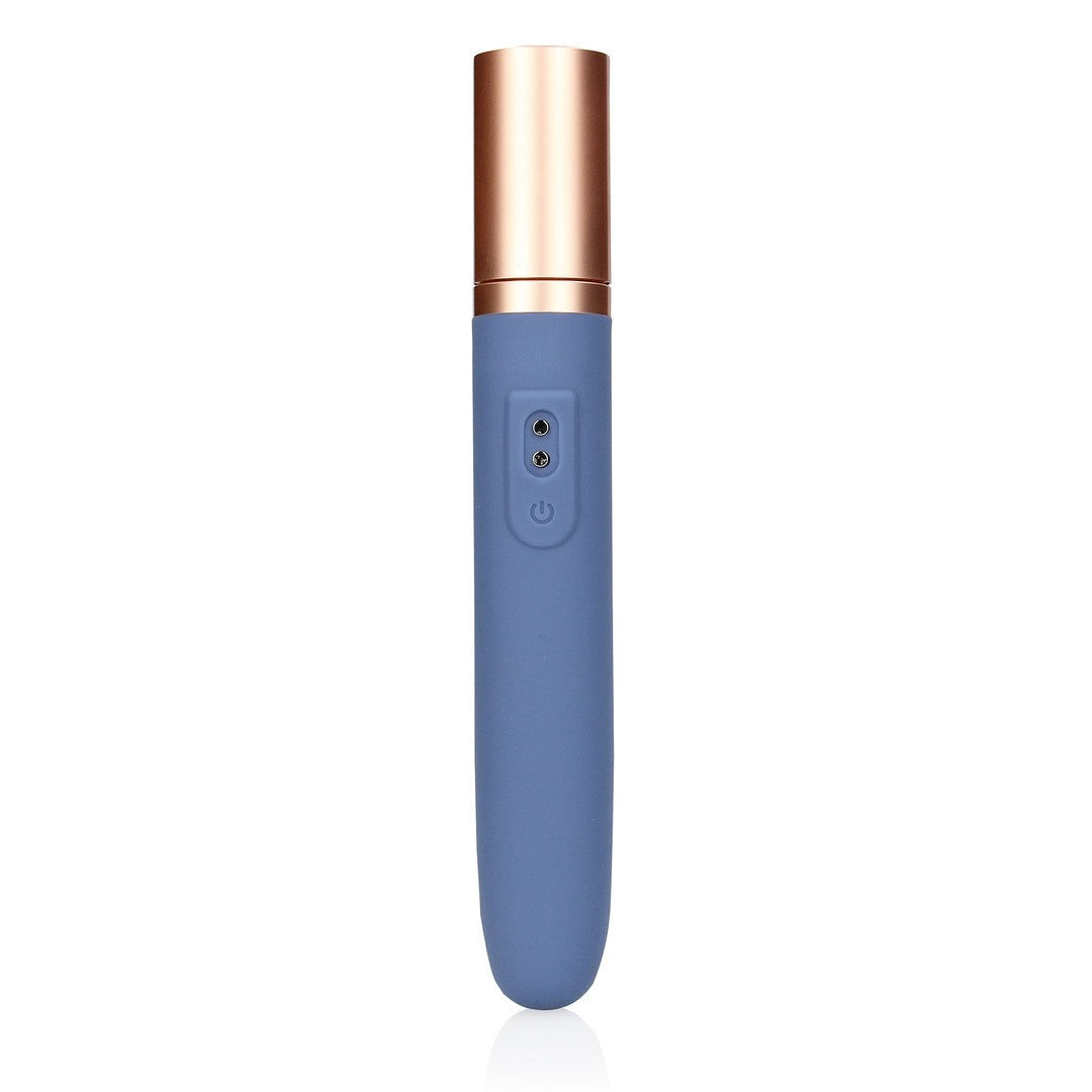 VIBRADOR DE VIAGEM COM COMPARTIMENTO PARA LUBRIFICANTE BLUE HORIZON LOVELINE