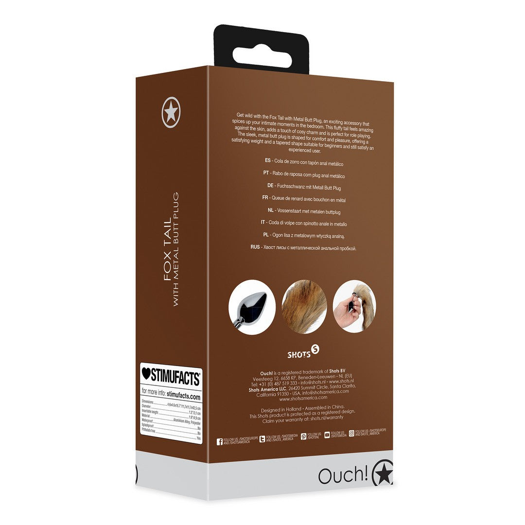 PLUG ANAL COM CAUDA DE RAPOSA CASTANHA OUCH! - Lust Sexshop