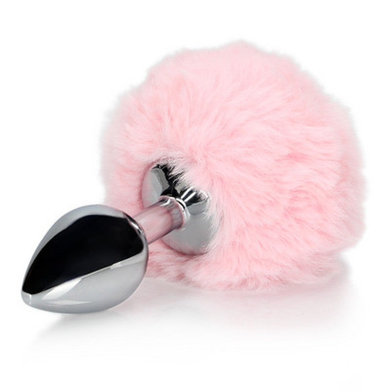 OUCH! BUNNY TAIL WITH METAL BUTT PLUG PINK