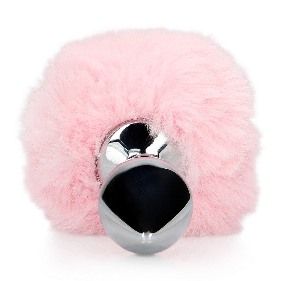 OUCH! BUNNY TAIL WITH METAL BUTT PLUG PINK