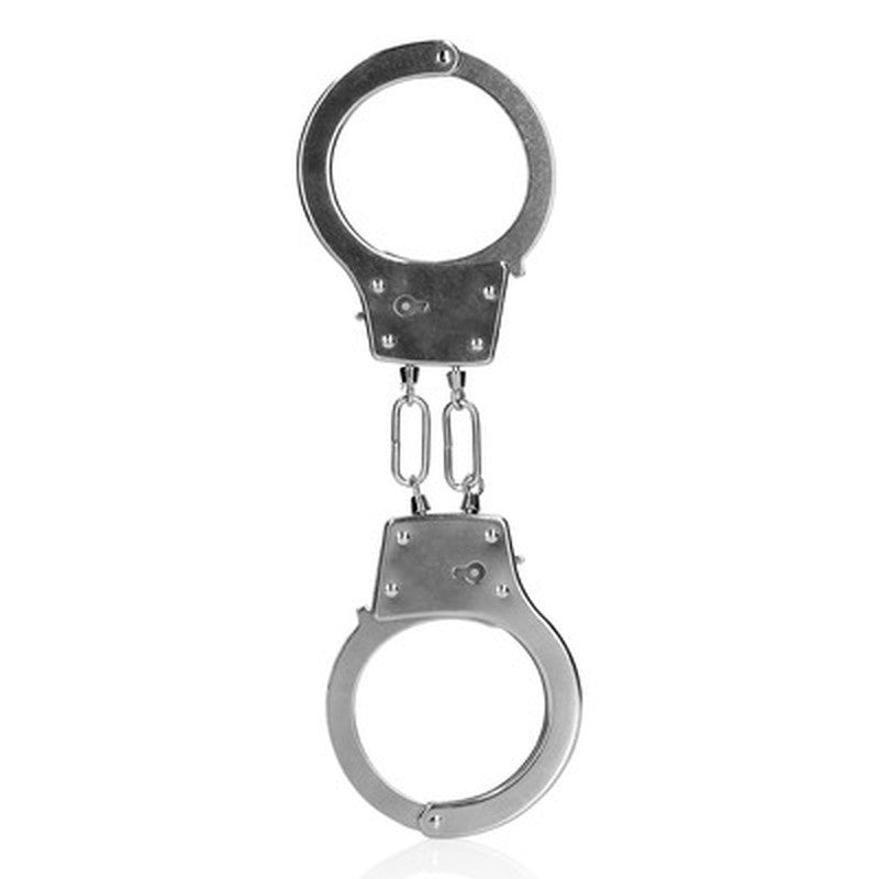OUCH! METAL HAND CUFFS SILVER