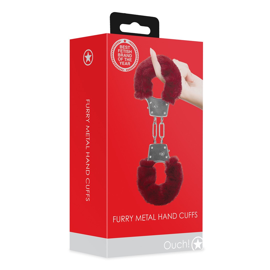 ALGEMAS COM PELÚCIA FURRY METAL VERMELHO OUCH!